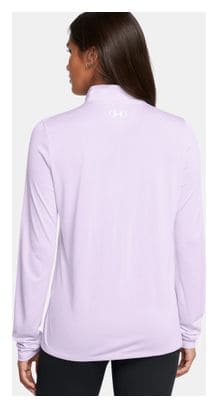 Haut 1/2 Zip Under Armour Tech Mauve Femme