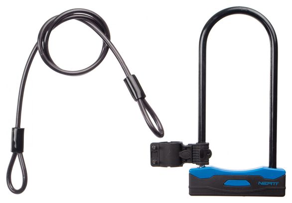 Neatt U Lock 166 x 320 With Cable D10 x 1400 mm Black Blue + Support
