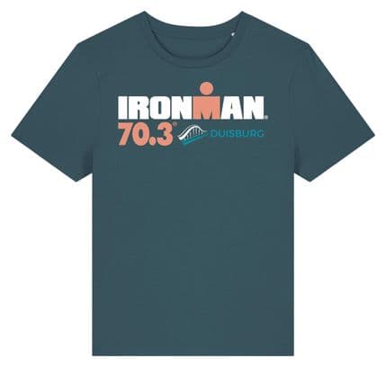 Ironman 70.3 Duisburg Kurzarm T-Shirt Türkisblau Damen