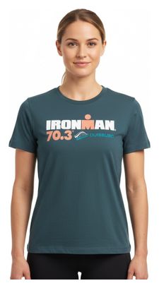 Camiseta de manga corta para mujer Ironman 70.3 Duisburgo Azul Turquesa