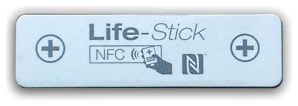 Autocollant LifeStick RIDE - Contient vos informations vitales et contacts d'urgence