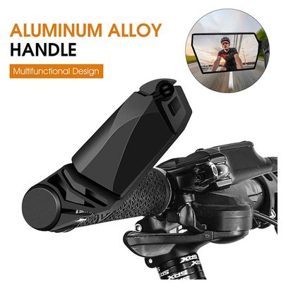 2 rétroviseurs de vélo pliable de guidon rotatif à 360 degrés