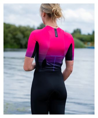 Combinaison Trifonction Huub TC Performance Rose/Noir Femme