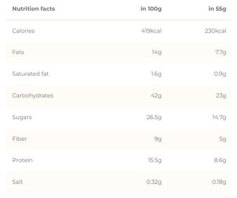 Energiereep CHIMPANSEE 100% natuurlijke gezouten chocolade 55g VEGAN