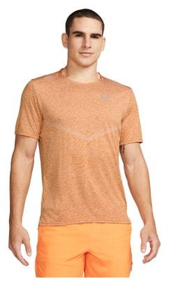 Nike Dri-Fit Rise 365 Orange Short Sleeve Jersey