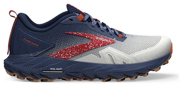 Brooks Cascadia 17 White Blue Red Women's Trail Shoes