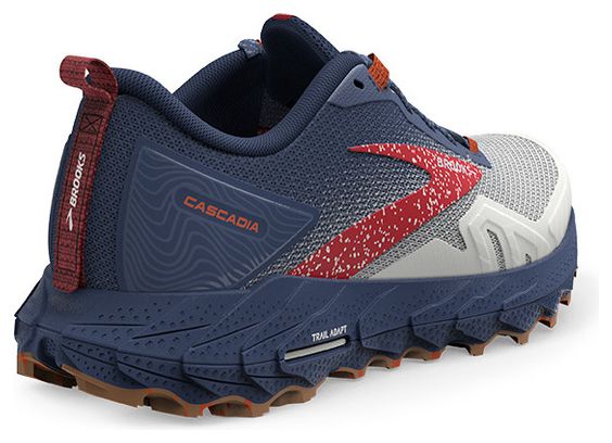 Chaussures Trail Brooks Cascadia 17 Blanc Bleu Rouge Femme