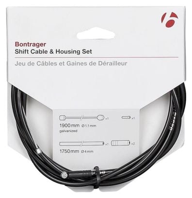 Bontrager Universal 4mm Cable and Shroud Kit Zwart