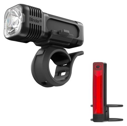 Set Knog Blinder Pro 400 voor- en achterverlichting / Plus Rear Zwart