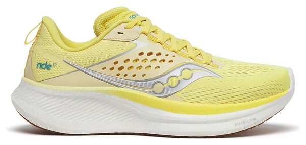 Chaussures Running Saucony Ride 17 Jaune Femme