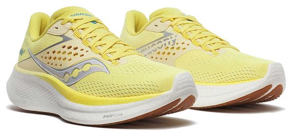 Chaussures Running Saucony Ride 17 Jaune Femme