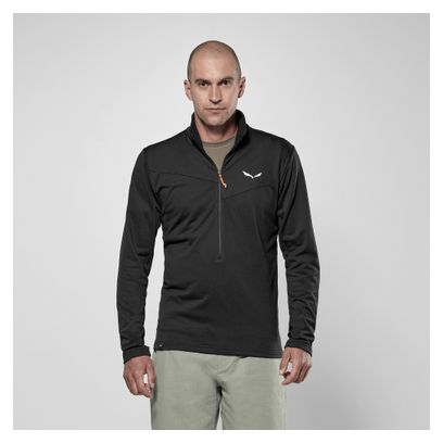 Polaire Homme Salewa Puez Cammino Polarlite 1/2 Zip Noir