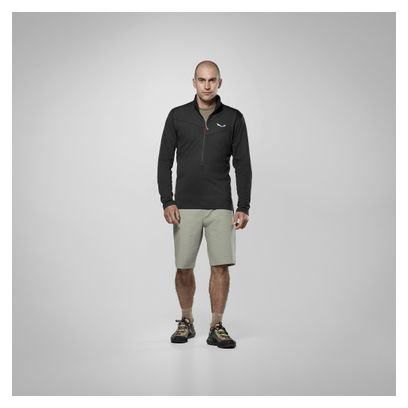 Polaire Homme Salewa Puez Cammino Polarlite 1/2 Zip Noir