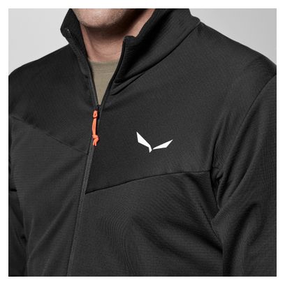 Polaire Homme Salewa Puez Cammino Polarlite 1/2 Zip Noir