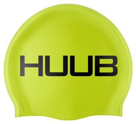 Cuffia da nuoto Huub in silicone giallo neon