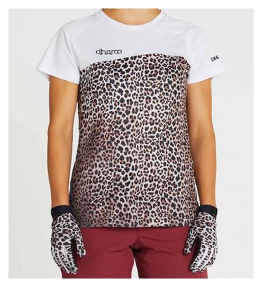 Damen Dharco Leopard Kurzarmtrikot Weiß/Braun