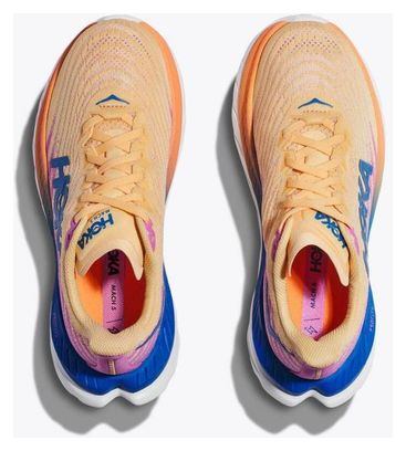 Chaussures de Running Femme Hoka Mach 5 Orange Rose Bleu