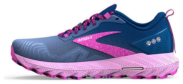 Brooks Cascadia 17 Blau Violett Damen Trailrunning-Schuhe