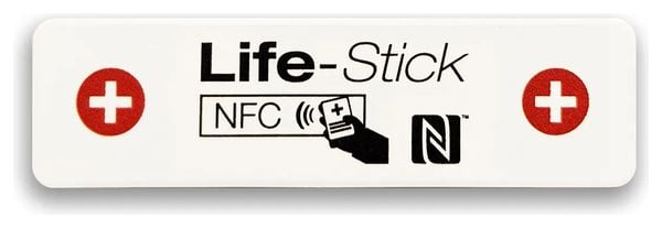 Autocollant LifeStick RIDE - Contient vos informations vitales et contacts d'urgence