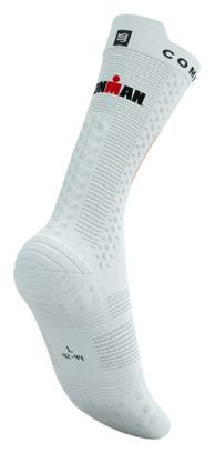 Chaussettes Compressport Pro Racing v4.0 Bike Ironman 2025 Blanc Sunrise