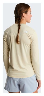 Maglietta tecnica a maniche lunghe The North Face Shadow Beige da donna