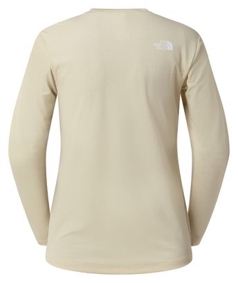 Maglietta tecnica a maniche lunghe The North Face Shadow Beige da donna