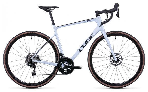 Bicicleta de carretera Cube Attain GTC Race Shimano 105 11S 700 mm Frost White Carbon 2022