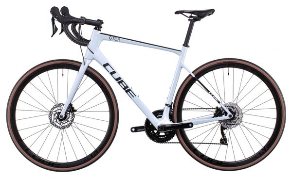 Bicicleta de carretera Cube Attain GTC Race Shimano 105 11S 700 mm Frost White Carbon 2022