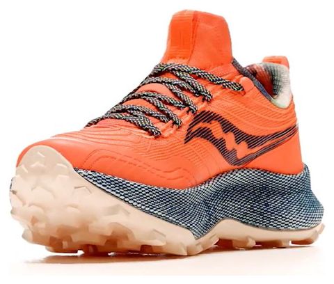 Saucony Endorphin Trail Campfire Orange Blue Women's Trail Running Shoes