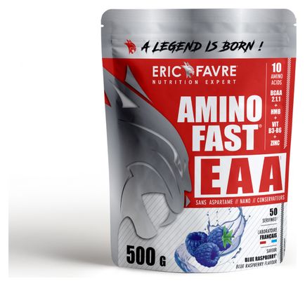 Boisson énergétique Eric Favre Amino Fast EAA 500g Blue Raspberry