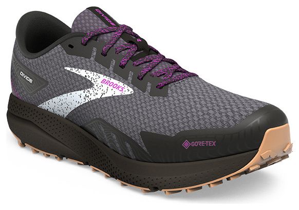 Zapatillas de trail Brooks Divide 4 GTX para mujer Negro