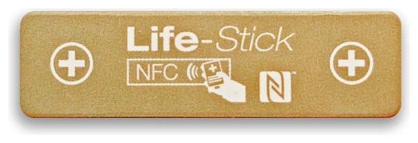 Autocollant LifeStick RIDE - Contient vos informations vitales et contacts d'urgence