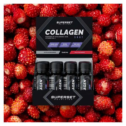 Collagen Shot (12x60ml) - Superset Nutrition - Fraise Des Bois - Collagène