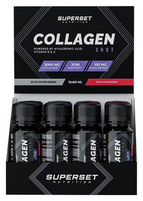 Collagen Shot (12x60ml) - Superset Nutrition - Fraise Des Bois - Collagène