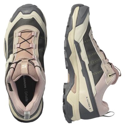 Chaussures de Randonnée Salomon X Ultra 5 GTX Beige/Gris Femme