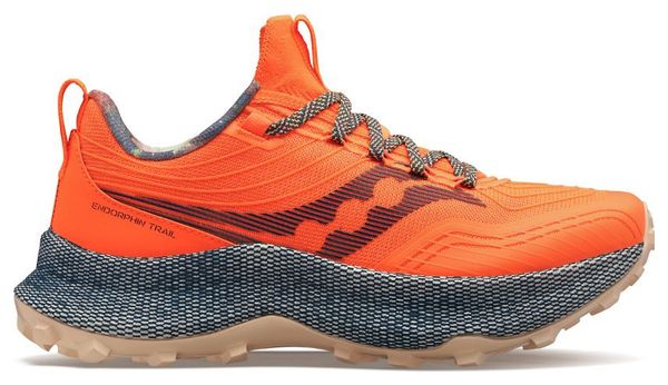 Saucony Endorphin Trail Campfire Campfire Orange Blau Herren Trail Laufschuhe