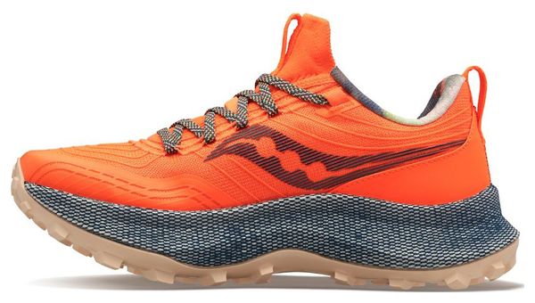 Saucony Endorphin Trail Campfire Orange Blue Mens Trail Running Shoes
