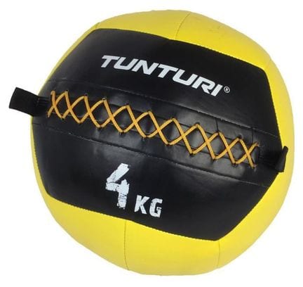 TUNTURI Balle murale wall ball crossfit 4kg jaune