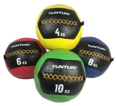 TUNTURI Balle murale wall ball crossfit 4kg jaune