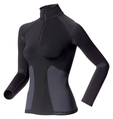 ODLO Maillot manches longues EVOLUTION WARM ZIP Noir Femme
