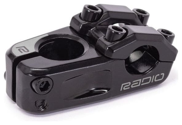 Attacco manubrio BMX Top Load Radio Race Junior 22,2 mm Nero