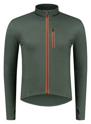 Hoodie Zippe Rogelli Jake - Homme - Vert/Orange