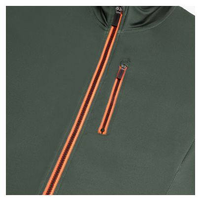 Hoodie Zippe Rogelli Jake - Homme - Vert/Orange