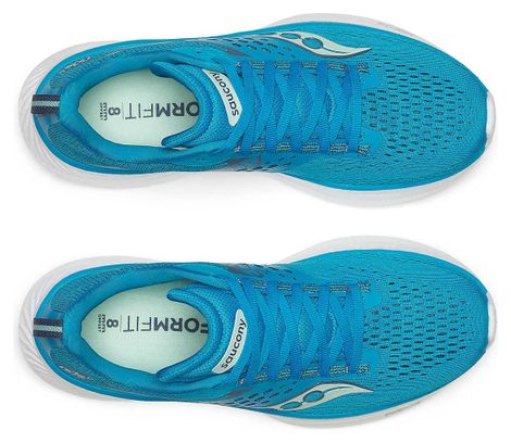 Chaussures Running Saucony Ride 17 Bleu/Blanc Femme