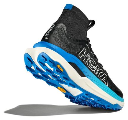 Hoka Tecton X 3 Trail Shoes Black/Blue Uomo