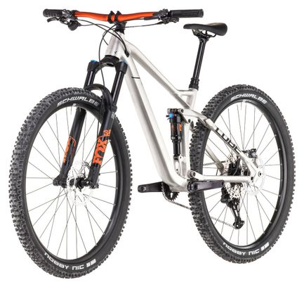 Cube Stereo One22 Race Volledig Geveerde MTB Shimano Deore/Deore XT 12S 29'' Ruw Metaal Zilver 2025