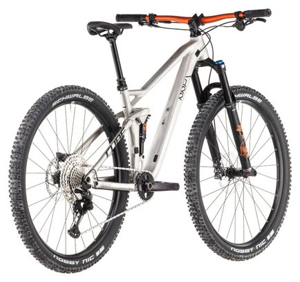 Cube Stereo One22 Race Volledig Geveerde MTB Shimano Deore/Deore XT 12S 29'' Ruw Metaal Zilver 2025