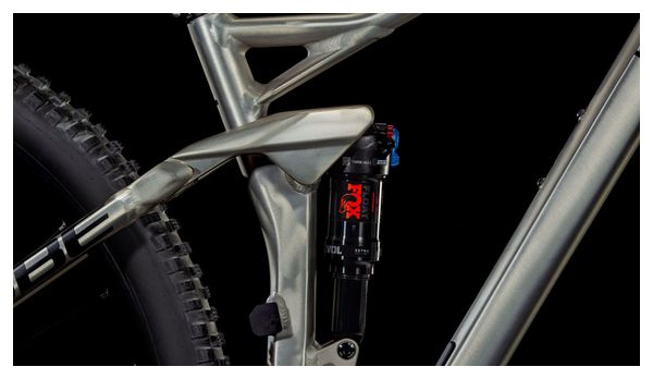 Cube Stereo One22 Race Volledig Geveerde MTB Shimano Deore/Deore XT 12S 29'' Ruw Metaal Zilver 2025