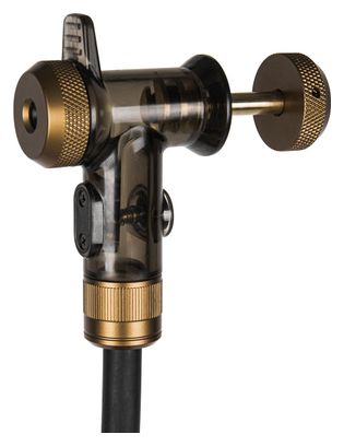 Pompa da pavimento Topeak Joe Blow Tubi a 2 stadi (max 160 psi / 11 bar) nera/oro
