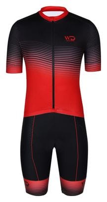 Cuissard vélo homme WAVE noir/rouge